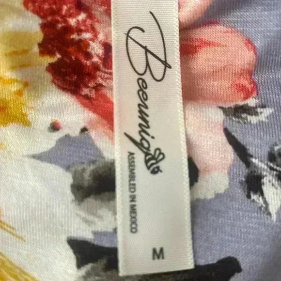 🆕 Beeuniq Maternity Gray Floral Ruched Sleeveless Maxi Dress M🆕 - Picture 6 of 6